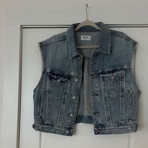 Agolde Blue Denim Vest